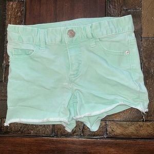 Girl’s Justice Green Denim Cutoff Shorts